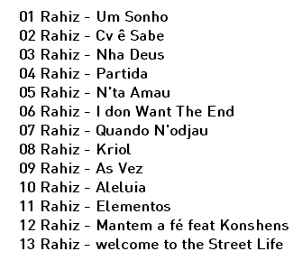 rahiz - the i in me tracklist